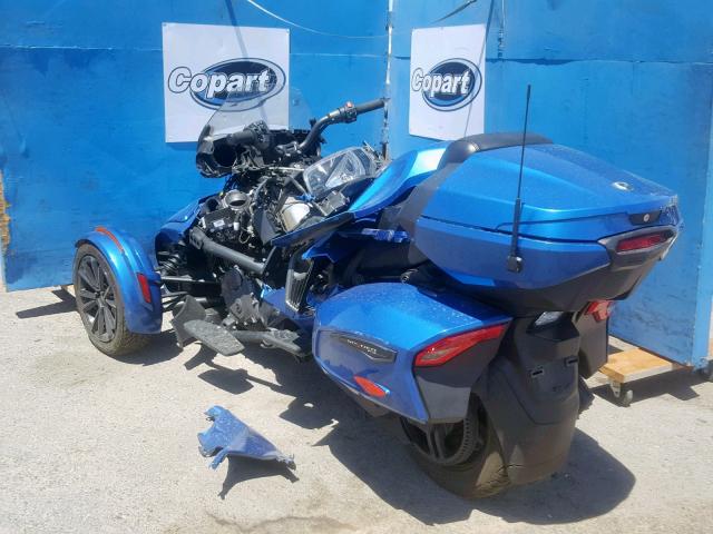 2BXREDD23JV000732 - 2018 CAN-AM SPYDER ROA BLUE photo 3