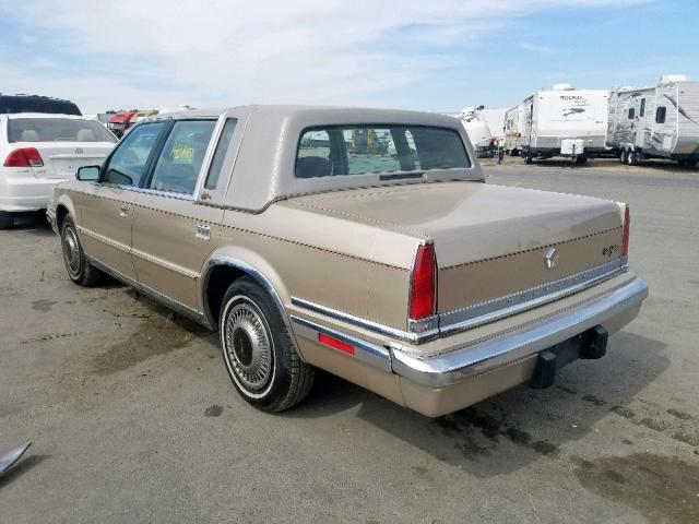 1C3XY66R6LD734613 - 1990 CHRYSLER NEW YORKER BEIGE photo 3