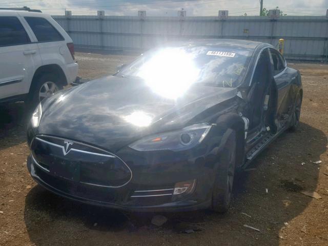 5YJSA1H22EFP62854 - 2014 TESLA MODEL S BLACK photo 2