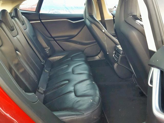 5YJSA1H17EFP39710 - 2014 TESLA MODEL S أحمر صورة 6