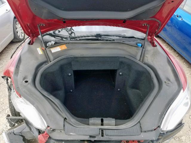 5YJSA1H17EFP39710 - 2014 TESLA MODEL S أحمر صورة 7