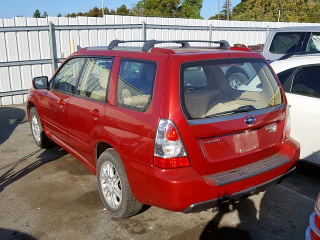 JF1SG69636H707625 - 2006 SUBARU FORESTER 2 RED photo 3