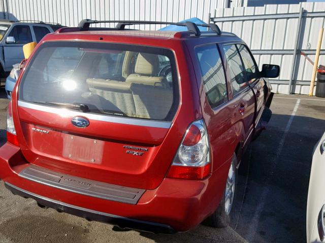 JF1SG69636H707625 - 2006 SUBARU FORESTER 2 RED photo 4