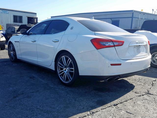 ZAM57RTA1E1089777 - 2014 MASERATI GHIBLI S WHITE photo 3