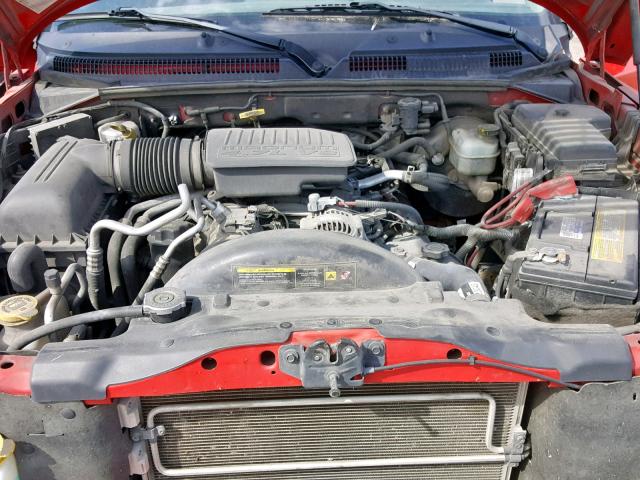 1D7HW48N95S273481 - 2005 DODGE DAKOTA QUA RED photo 7