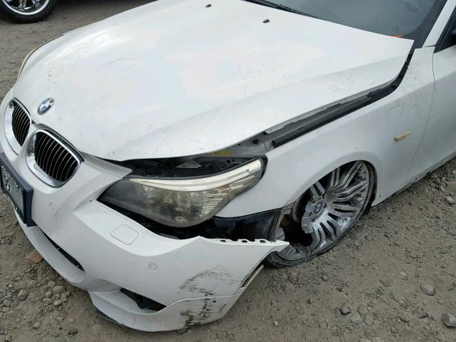 WBANW53518CT49197 - 2008 BMW 550 I WHITE photo 9