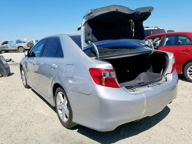 4T1BF1FKXCU199248 - 2012 TOYOTA CAMRY BASE SILVER photo 3