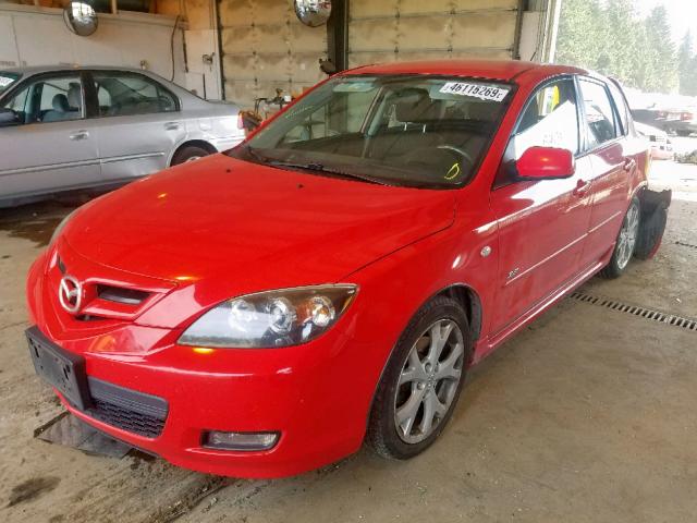 JM1BK343581805863 - 2008 MAZDA 3 HATCHBAC RED photo 2