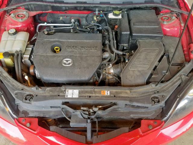 JM1BK343581805863 - 2008 MAZDA 3 HATCHBAC RED photo 7