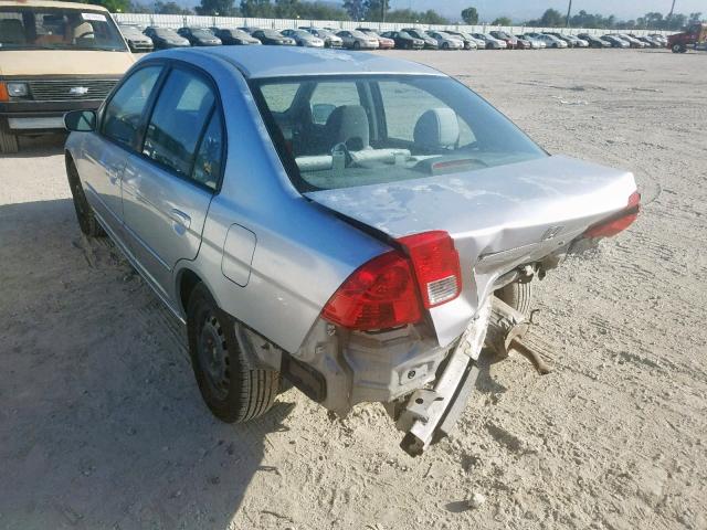 2HGES25753H560244 - 2003 HONDA CIVIC EX SILVER photo 3