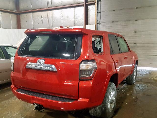 JTEBU5JR8G5352551 - 2016 TOYOTA 4RUNNER SR 红色 照片 4