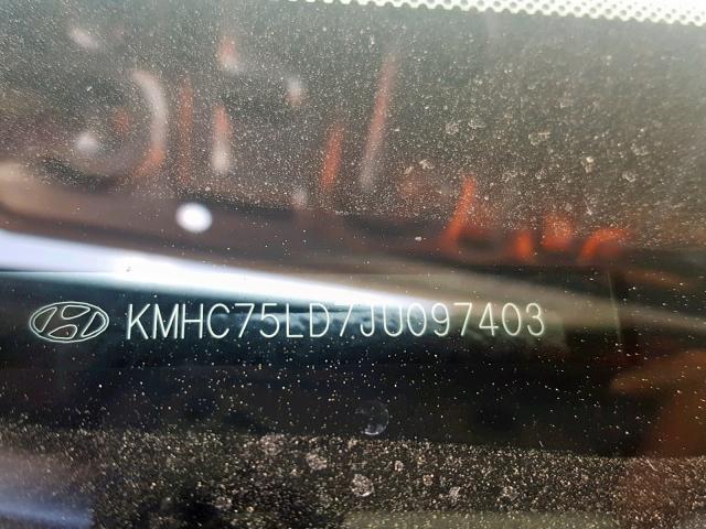 KMHC75LD7JU097403 - 2018 HYUNDAI IONIQ LIMI BLACK photo 10