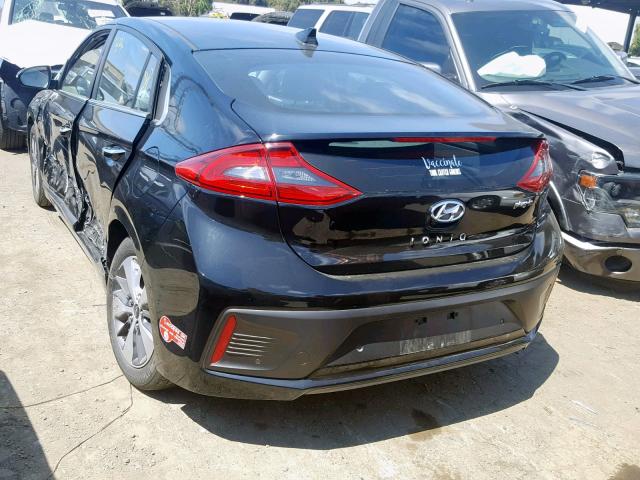 KMHC75LD7JU097403 - 2018 HYUNDAI IONIQ LIMI BLACK photo 3