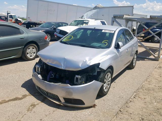 KNAFU4A29C5511457 - 2012 KIA FORTE EX SILVER photo 2