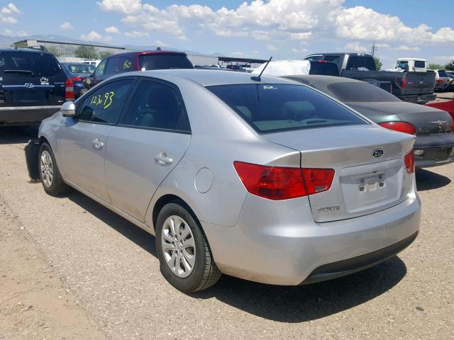 KNAFU4A29C5511457 - 2012 KIA FORTE EX SILVER photo 3