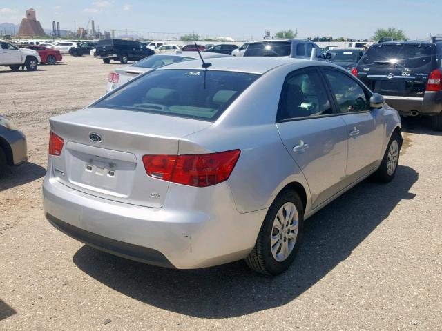 KNAFU4A29C5511457 - 2012 KIA FORTE EX SILVER photo 4