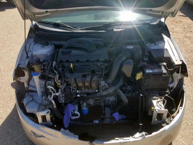 KNAFU4A29C5511457 - 2012 KIA FORTE EX SILVER photo 7