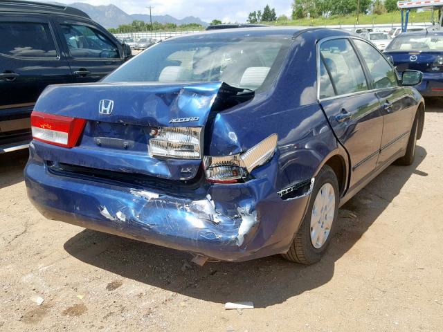 1HGCM56344A100071 - 2004 HONDA ACCORD LX BLUE photo 4