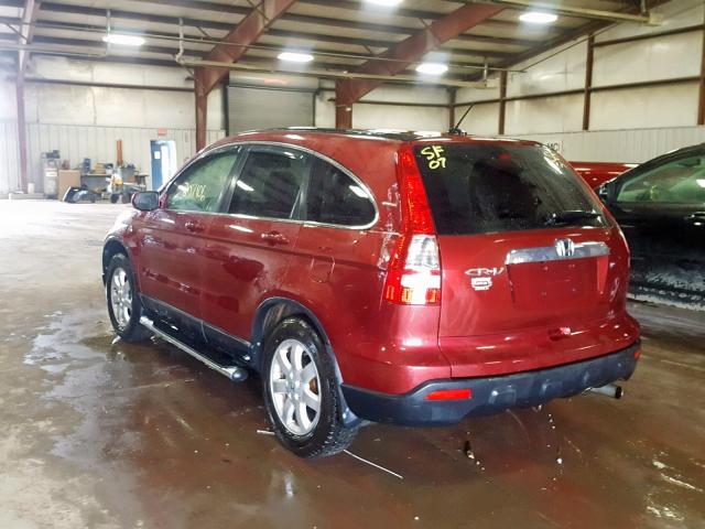 JHLRE38767C020678 - 2007 HONDA CR-V EXL RED photo 3