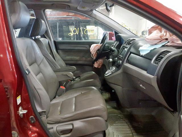 JHLRE38767C020678 - 2007 HONDA CR-V EXL RED photo 5