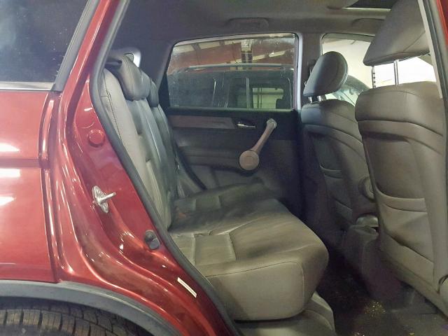 JHLRE38767C020678 - 2007 HONDA CR-V EXL RED photo 6