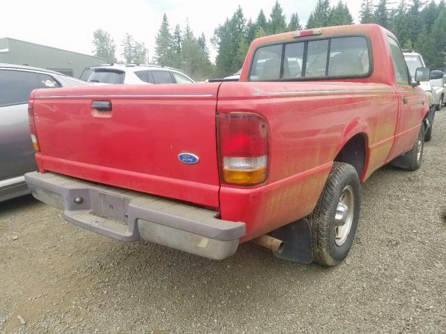 1FTCR10A6TPB40034 - 1996 FORD RANGER RED photo 4