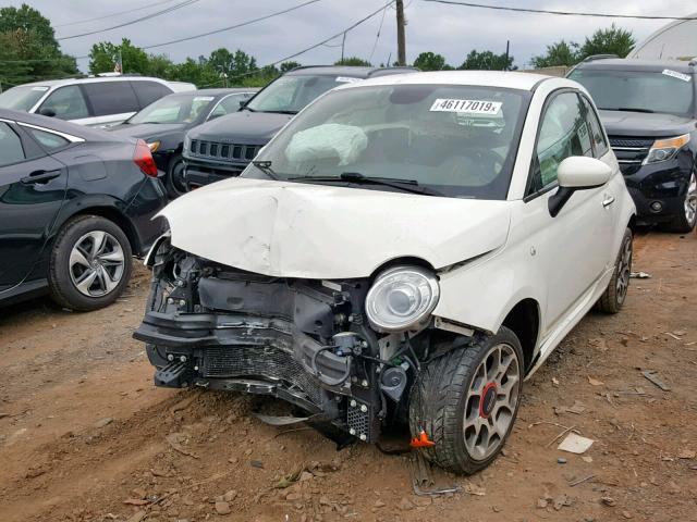 3C3CFFBR2DT745338 - 2013 FIAT 500 SPORT WHITE photo 2