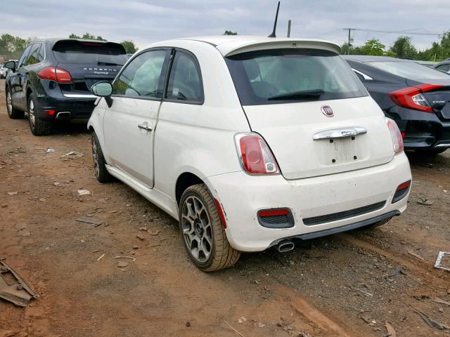 3C3CFFBR2DT745338 - 2013 FIAT 500 SPORT WHITE photo 3