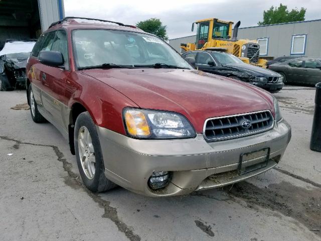 4S3BH675637602709 - 2003 SUBARU LEGACY OUT RED photo 1