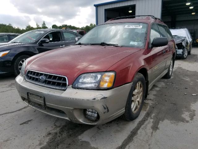 4S3BH675637602709 - 2003 SUBARU LEGACY OUT RED photo 2