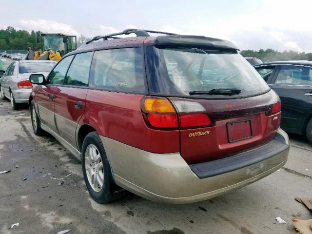 4S3BH675637602709 - 2003 SUBARU LEGACY OUT RED photo 3