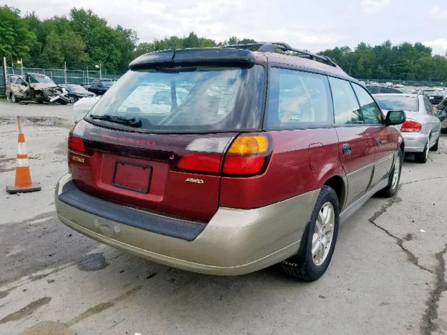 4S3BH675637602709 - 2003 SUBARU LEGACY OUT RED photo 4