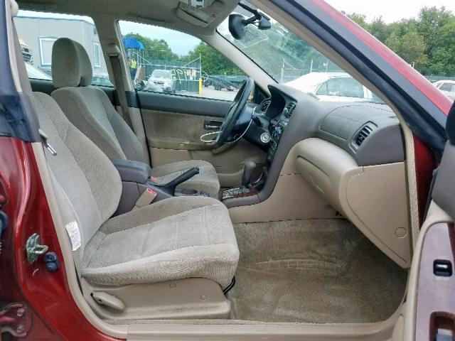 4S3BH675637602709 - 2003 SUBARU LEGACY OUT RED photo 5