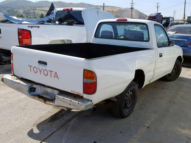 4TANL42N6VZ255702 - 1997 TOYOTA TACOMA WHITE photo 4