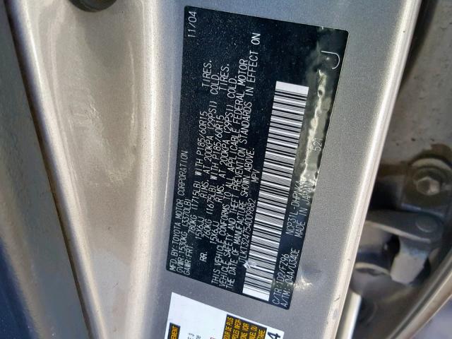 JTLKT324754009882 - 2005 TOYOTA SCION XB 灰色 照片 10