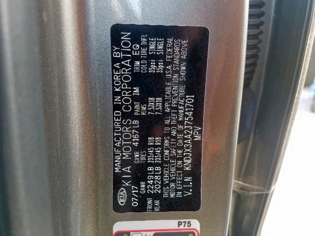 KNDJX3AA2J7541701 - 2018 KIA SOUL ! Grafit foto 10