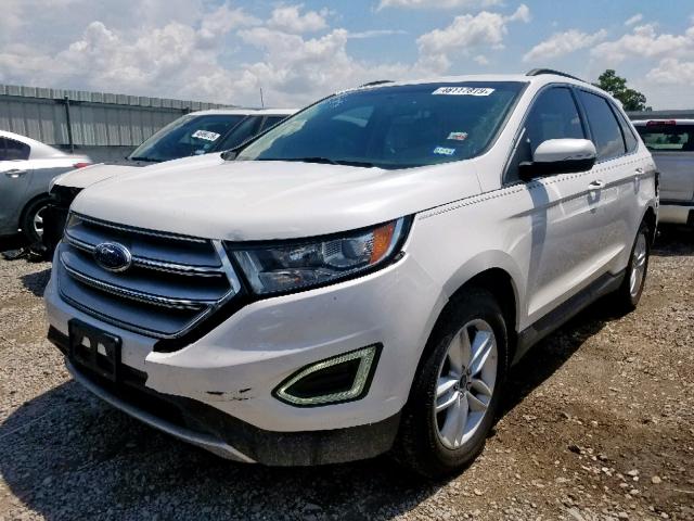 2FMTK4J99FBB26954 - 2015 FORD EDGE SEL WHITE photo 2