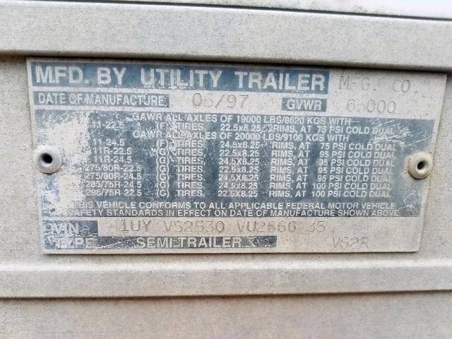 1UYVS2530VU266635 - 1997 COMM TRAILER WHITE photo 10