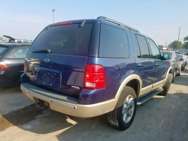 1FMZU74E75UA15200 - 2005 FORD EXPLORER E BLUE photo 4