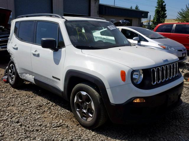 ZACCJAAB6HPG07459 - 2017 JEEP RENEGADE S WHITE photo 1