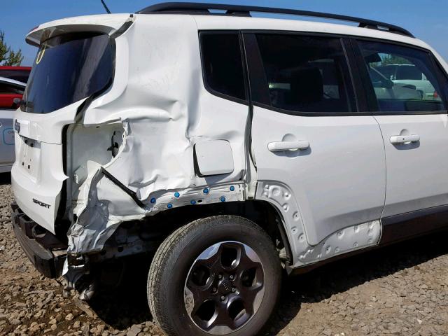 ZACCJAAB6HPG07459 - 2017 JEEP RENEGADE S WHITE photo 9