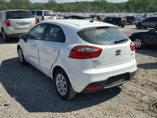 KNADN5A34D6318566 - 2013 KIA RIO EX WHITE photo 3