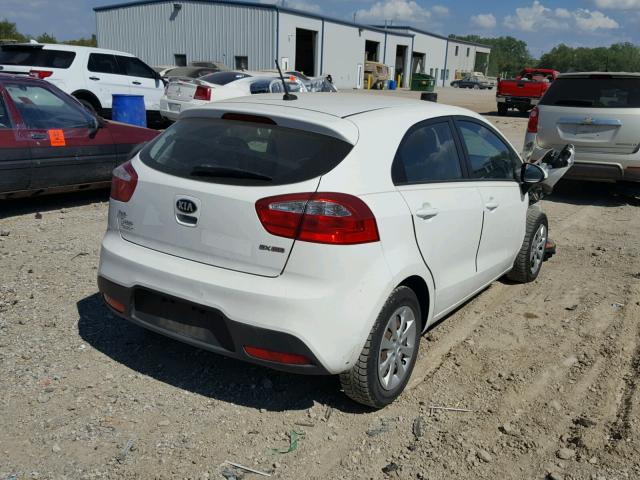 KNADN5A34D6318566 - 2013 KIA RIO EX WHITE photo 4