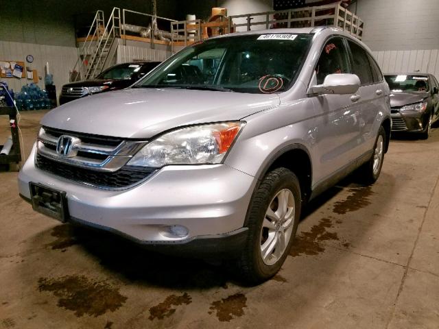 5J6RE3H77BL052734 - 2011 HONDA CR-V EXL SILVER photo 2