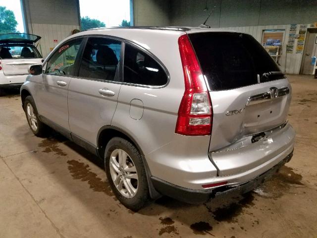 5J6RE3H77BL052734 - 2011 HONDA CR-V EXL SILVER photo 3