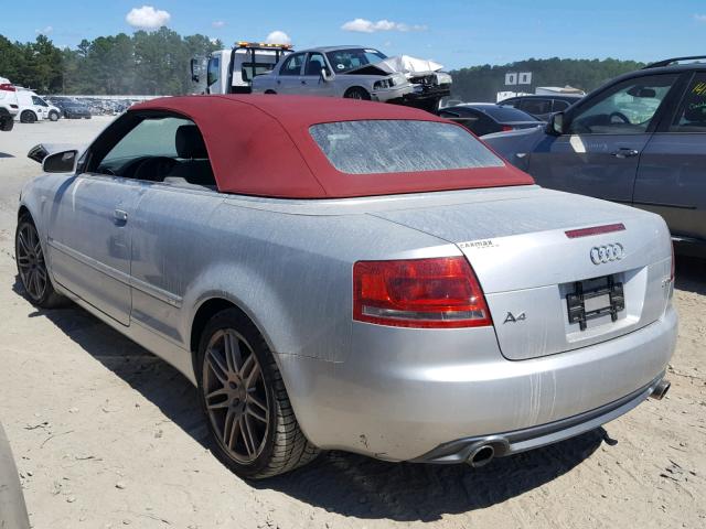 WAUAF48H39K011335 - 2009 AUDI A4 2.0T CA SILVER photo 3