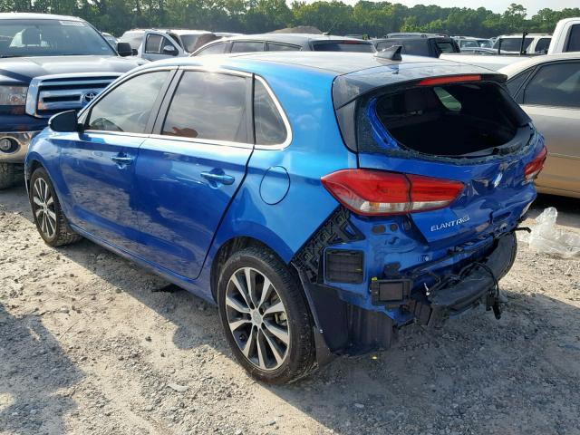 KMHH35LEXJU058024 - 2018 HYUNDAI ELANTRA GT BLUE photo 3