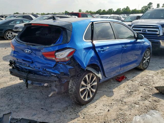 KMHH35LEXJU058024 - 2018 HYUNDAI ELANTRA GT BLUE photo 4