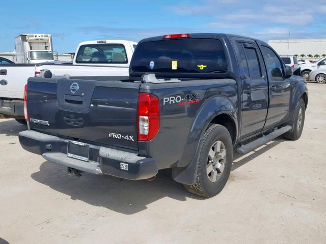 1N6AD0ER9AC425942 - 2010 NISSAN FRONTIER C GRAY photo 4