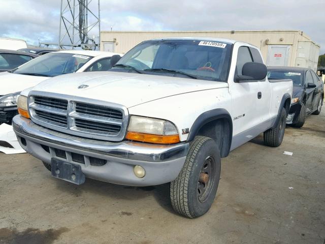 1B7GL22X3YS758572 - 2000 DODGE DAKOTA WHITE photo 2